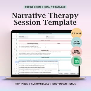 Narrative Therapie Notizen Vorlage, Sitzung Notizen Vorlage, Therapie Vorlage, Therapeut Werkzeug, Narrative Psychotherapie, Narrative Ansatz Therapie
