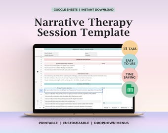 Narrative Therapy Notes Template, Session Notes Template, Therapy Template,Therapist Tool,Narrative Psychotherapy,Narrative Approach Therapy