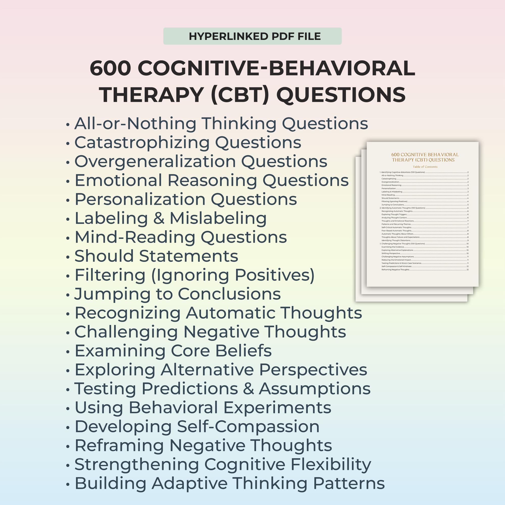 CBT Therapy Questions Socratic Worksheets Cognitive Distortion CBT Therapy Questions Socratic Worksheets Cognitive Distortion