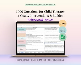 Interventi di terapia infantile Obiettivi ADHD ODD Disturbo della condotta Consulenza Domande comportamentali Strategie di trattamento Modelli di terapia stampabili