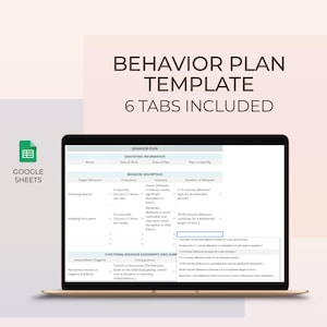 Behavior Plan Template Adoptionsplan für Kinder und Teenager, 2018-2020 für Kinder und Erwachsene