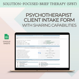 Solution-Focused Brief Therapy Intake Form for Counseling Sessions Psychotherapist Client Information Assessment Initial Planning Template