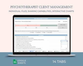 Psychotherapist planner spreadsheet, Psychologist notes, Psychology therapy plan, Therapy tool, Therapy Template, Mental health counseling