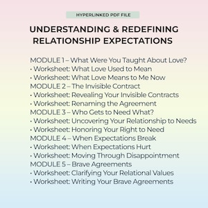 Cuaderno de trabajo sobre relaciones Diario guiado Sanando expectativas tácitas Creando acuerdos valientes Amor consciente Seguridad emocional para parejas