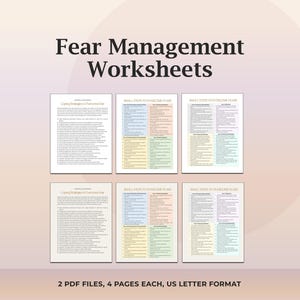 Angst Arbeitsblätter, Angst Hilfe, Psychische Gesundheit, Achtsamkeit Hilfe, Therapie Blätter, Fearless Guide, Angst überwinden, Therapie Arbeitsblatt PDF
