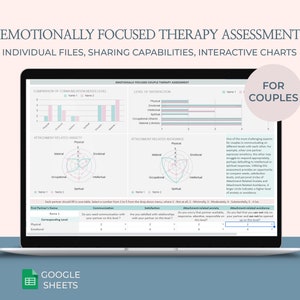 EFT Assessment Couples Emotionally Focused Therapy Attachment Style Evaluation Relationship Anxiety Tool Couple Counseling Resource Sheet