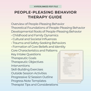 People Pleasing Therapy Guide Fawn Response Boundaries Worksheets Self Worth Assertiveness Skills Conflict Avoidance Counseling Printable