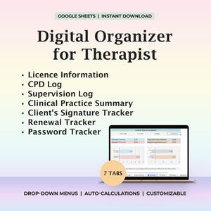 CPD-logboek, logboeksjabloon klinische supervisie, therapeutplanner, klinische uren, planner psychologie, therapiesjabloon, hulpmiddel psychotherapeut
