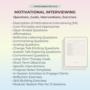 動機づけ面接療法ガイド MIワークシート 目標 目的 介入 演習 進捗記録 テンプレート カウンセリングセッション