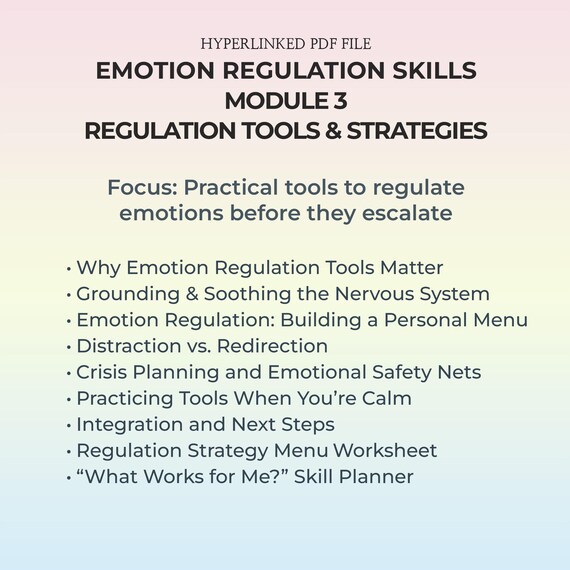 Crisis Plan Safety Strategy Emotion Tracker Coping Skills Tool Grounding Sheet Regulation Log Self Help Guide Mental Health PDF Printable