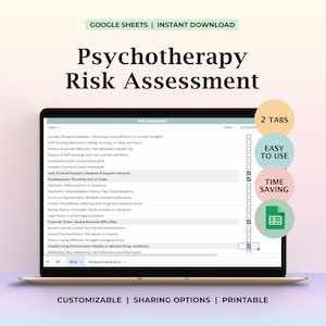 Modello di valutazione del rischio di psicoterapia Strumento diagnostico di valutazione psicologica Risorsa per test di valutazione del rischio di screening per la salute mentale