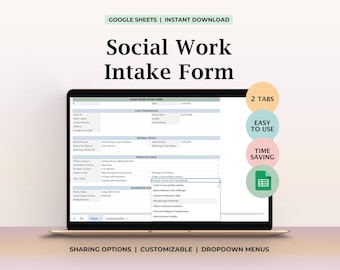 Social Work Intake Form, Social Worker Form, Documents for Social Work, Social Work Counseling, Intake Assessment Form Social Work