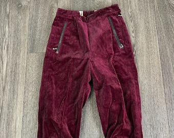 Obermeyer Original Obermeyer Vintage 80s 90s Maroon Corduroy Pants Kids Size S/M