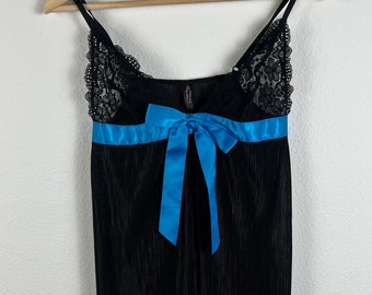 Vintage Y2K Victoria’s Secret Pleated Semi Sheer Babydoll Top Size Medium