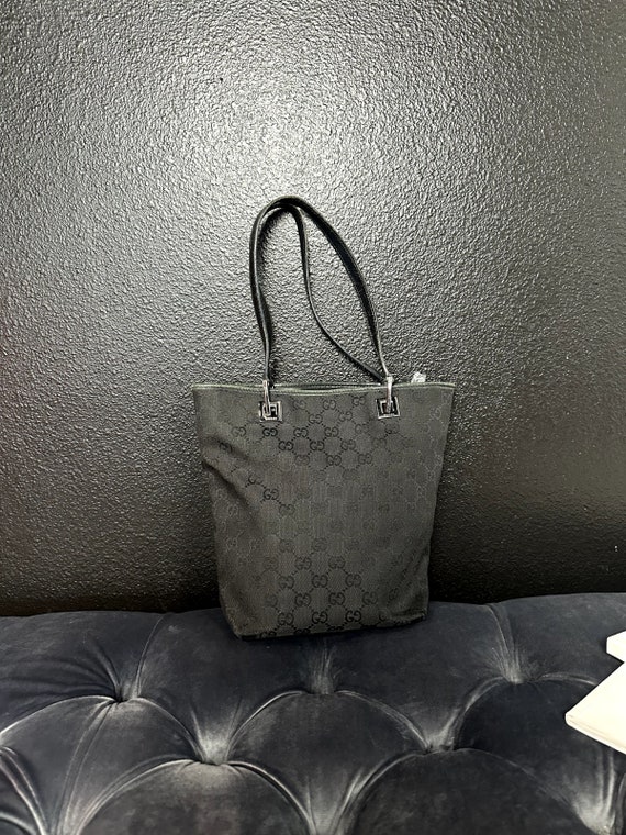 Gucci black monogram tote 2025