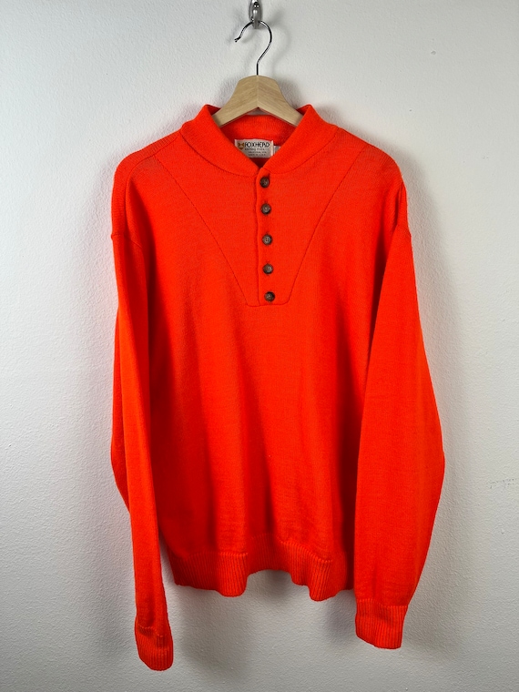 Foxhead Vintage 80s Bright Orange 100% Acrylic But