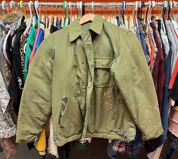 Vintage 60s 70s Vietnam War Era US Navy Cold Weather A-2 Deck 