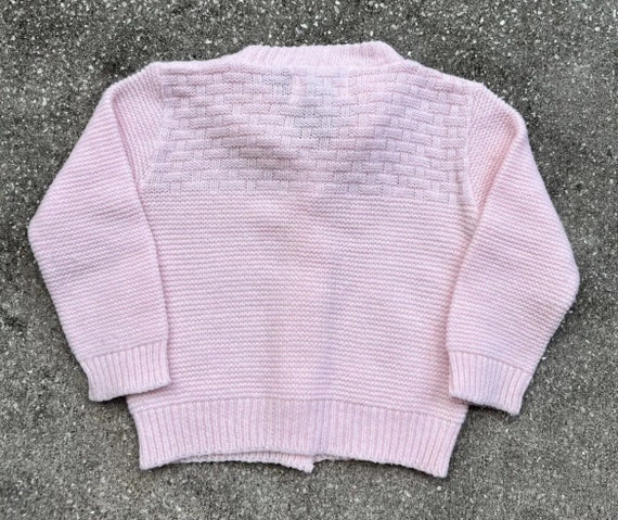 Vintage 1970s Royal Baby Pink Acrylic Buttoned Ba… - image 4