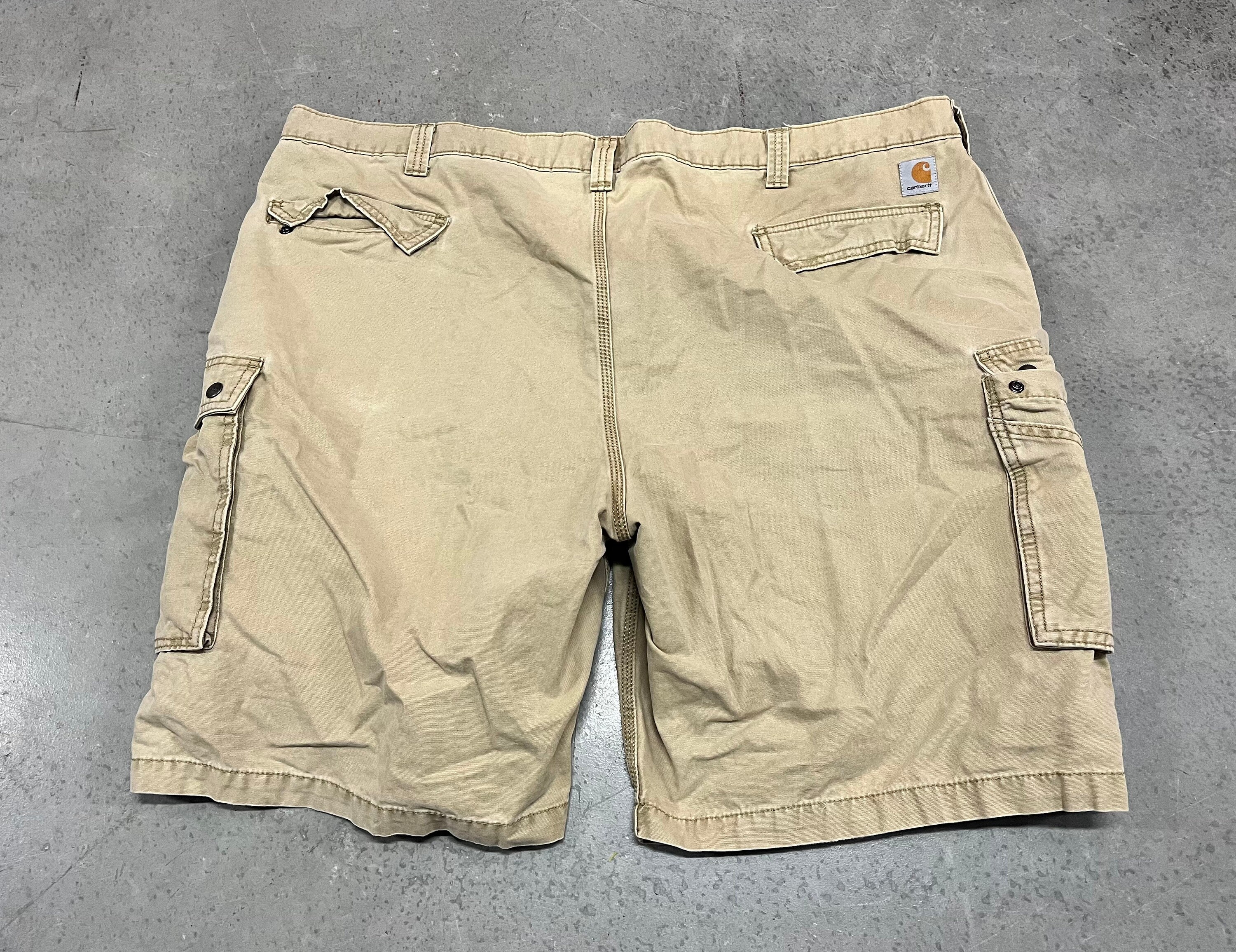 Carhartt Relaxed Fit 100277 253 Rugged Cargo Canvas Work Tan Shorts Mens 50 Etsy