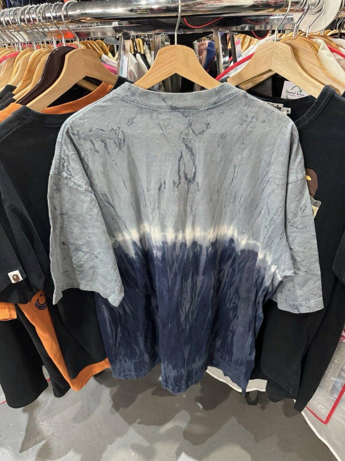 90’s Sky Blue Hand Tie Dyed Mesh Set