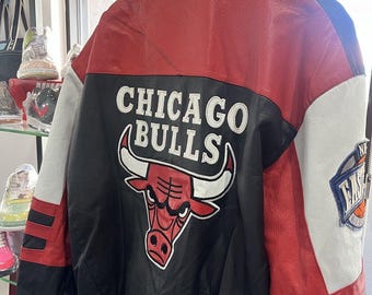 Vintage Jeff Hamilton 90s Chicago Bulls Leather Eastern Vintage Jeff Hamilton 90s Chicago Bulls Leather Eastern