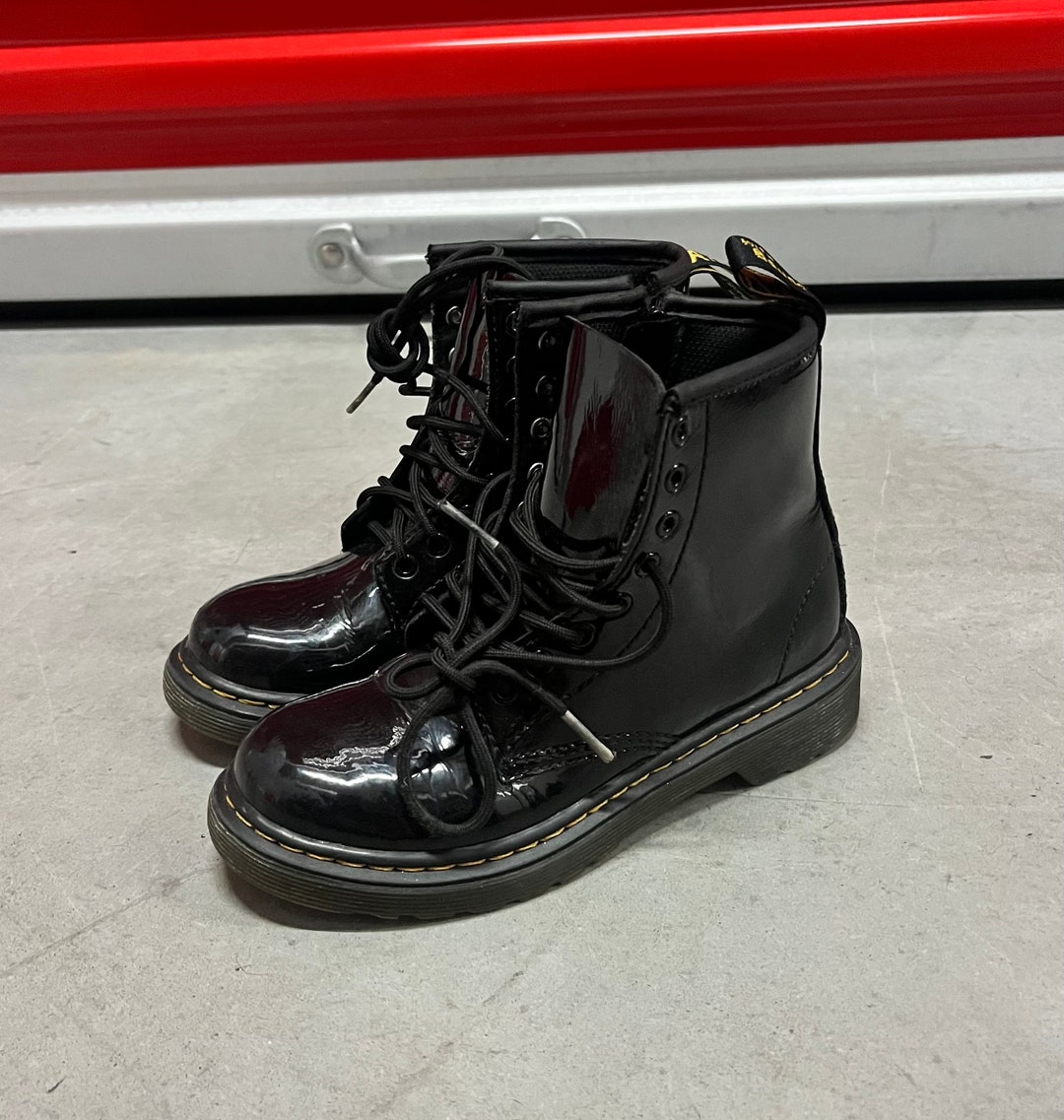 Dr. Martens Shoes Dr. Doc Martens Zavala Girls Combat Leather Boots