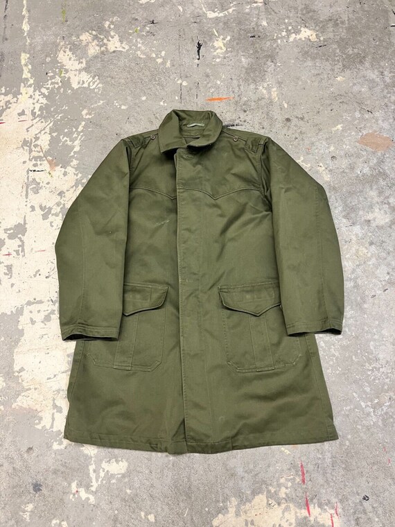 American Vintage 80s Army Military Green Canvas P… - image 2