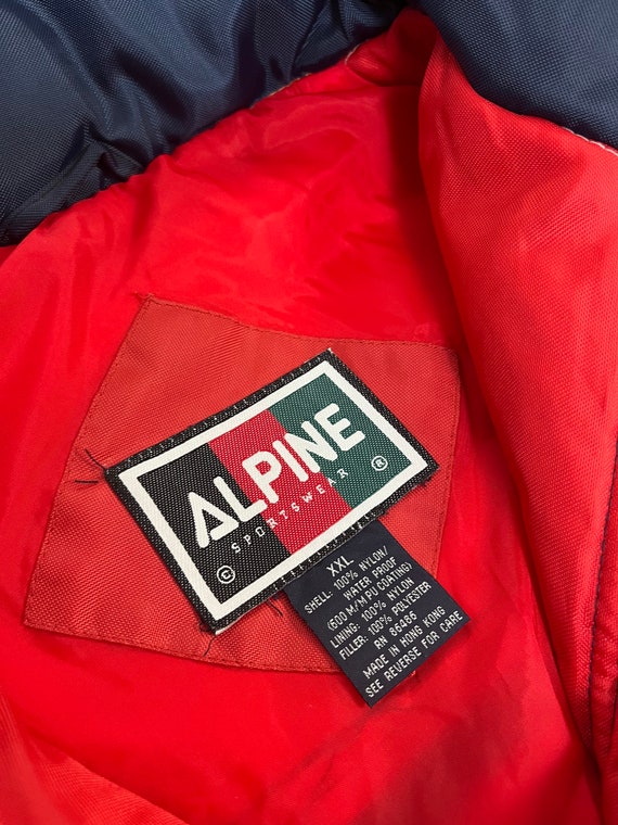 Vintage 90s Alpine Sportswear 1/4 Zip Color Block… - image 4