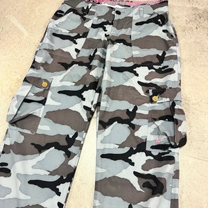 Nike Retro Y2K Womens Nike Fit Camouflage Gray Cargo Pants Size Medium Etsy Canada