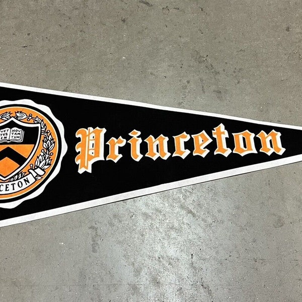 Princeton Vintage Pennant Princeton University Black And Orange Pennant Collegiate Pennant 30"