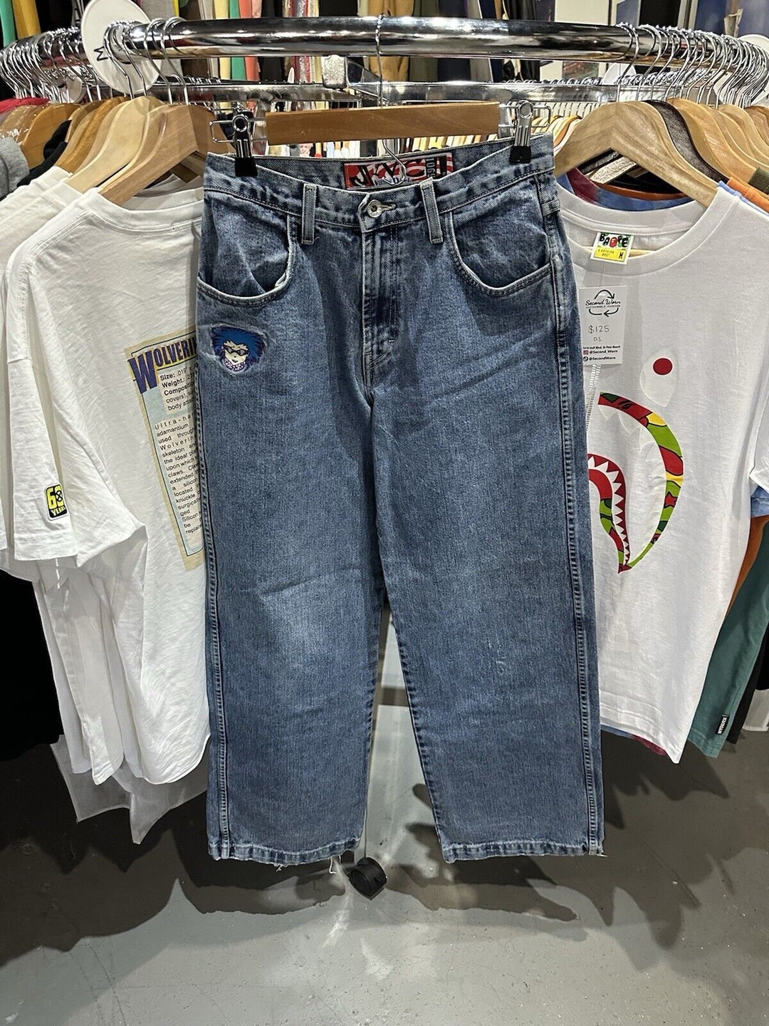 Jean élé à jambes larges évasées
