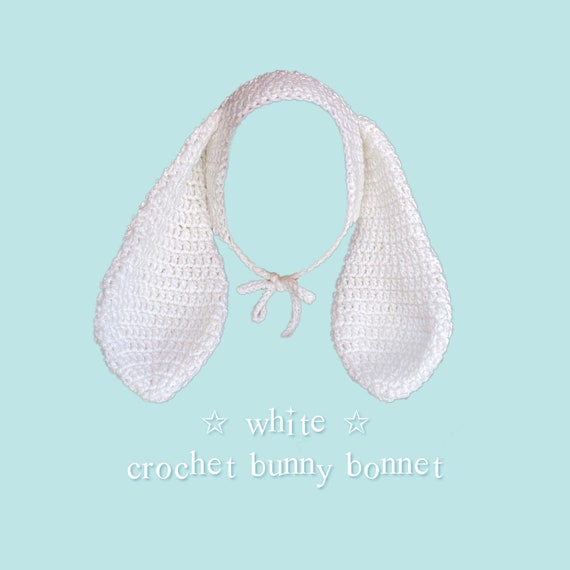 Bunny bonnet and bib Bunny bonnet and bib