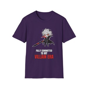 Dark Anime Swordsman T-Shirt | Edgy Demon Boy Character Tee | Villain Era Graphic afbeelding 6