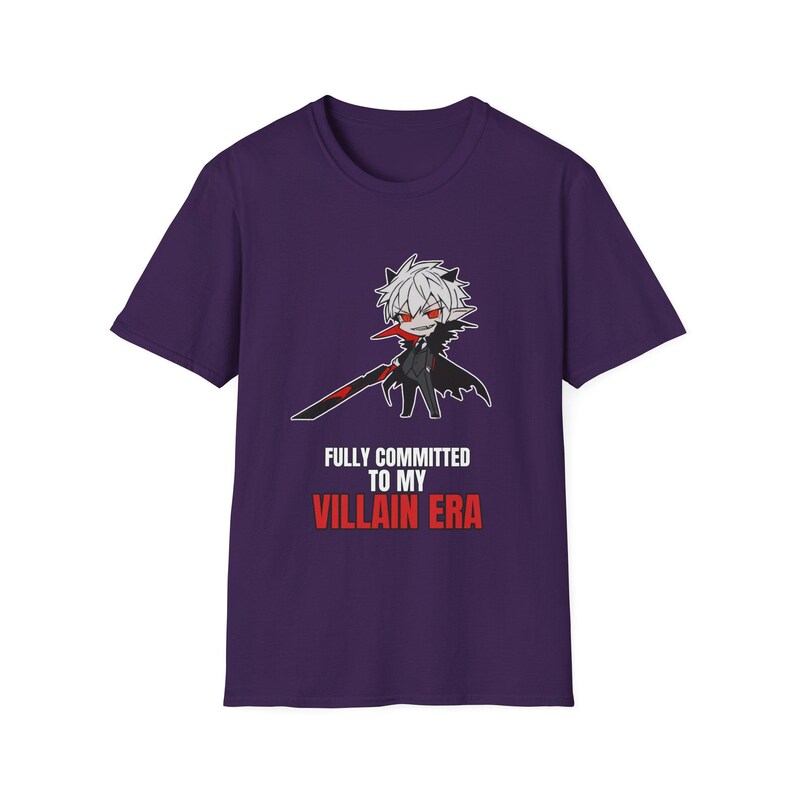 Dark Anime Swordsman T-Shirt | Edgy Demon Boy Character Tee | Villain Era Graphic afbeelding 6