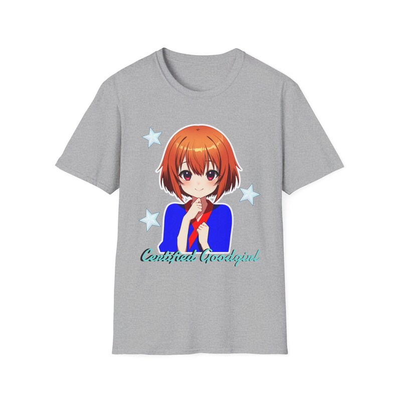 Certified Goodgirl | Anime Schoolgirl Illustration T-Shirt | Cute & Slightly Edgy Character Print image 5