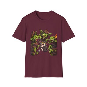 Cat Surrounded By Goblins T-Shirt | Funny Fantasy Gaming Tee | Goblin Raid immagine 2
