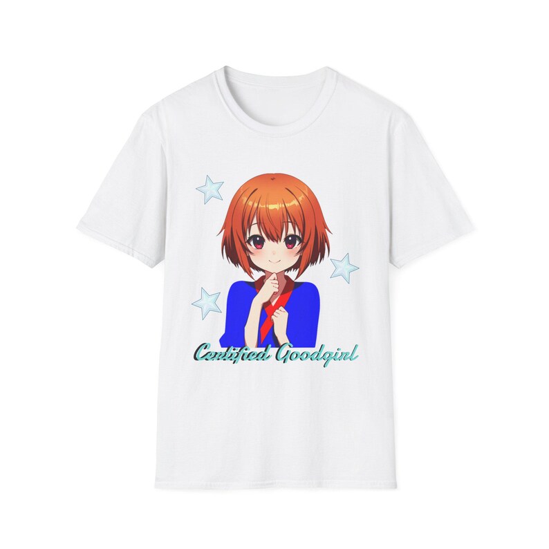 Certified Goodgirl | Anime Schoolgirl Illustration T-Shirt | Cute & Slightly Edgy Character Print image 2