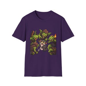 Cat Surrounded By Goblins T-Shirt | Funny Fantasy Gaming Tee | Goblin Raid immagine 9