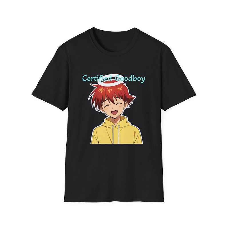 T-shirt anime « Garçon sage certifié / Garçon rebelle secret » — T-shirt à l'effigie d'un personnage mignon ou rebelle image 1