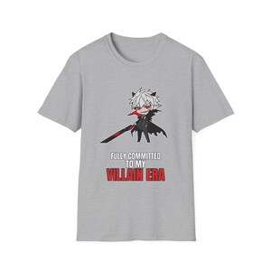 Dark Anime Swordsman T-Shirt | Edgy Demon Boy Character Tee | Villain Era Graphic afbeelding 3