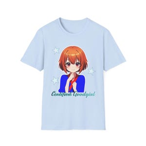 Certified Goodgirl | Anime Schoolgirl Illustration T-Shirt | Cute & Slightly Edgy Character Print image 9