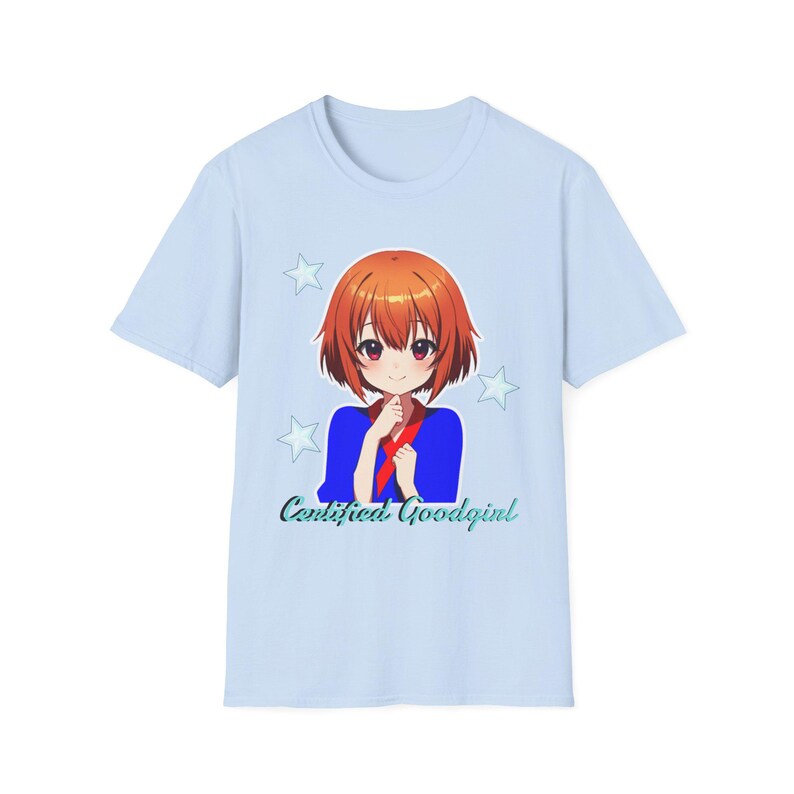 Certified Goodgirl | Anime Schoolgirl Illustration T-Shirt | Cute & Slightly Edgy Character Print image 9