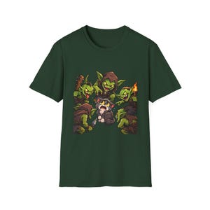 Cat Surrounded By Goblins T-Shirt | Funny Fantasy Gaming Tee | Goblin Raid immagine 4