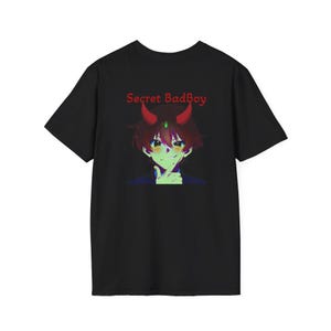 T-shirt anime « Garçon sage certifié / Garçon rebelle secret » — T-shirt à l'effigie d'un personnage mignon ou rebelle image 2
