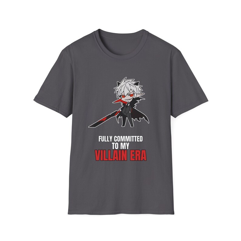 Dark Anime Swordsman T-Shirt | Edgy Demon Boy Character Tee | Villain Era Graphic afbeelding 4