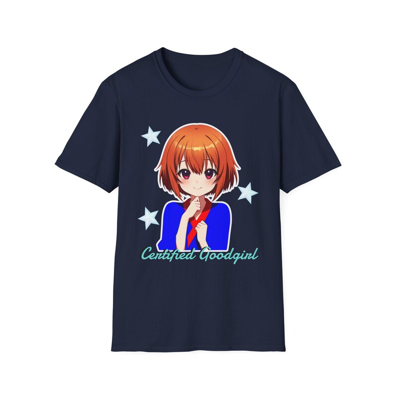 Certified Goodgirl | Anime Schoolgirl Illustration T-Shirt | Cute & Slightly Edgy Character Print image 11