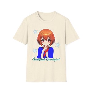 Certified Goodgirl | Anime Schoolgirl Illustration T-Shirt | Cute & Slightly Edgy Character Print image 7