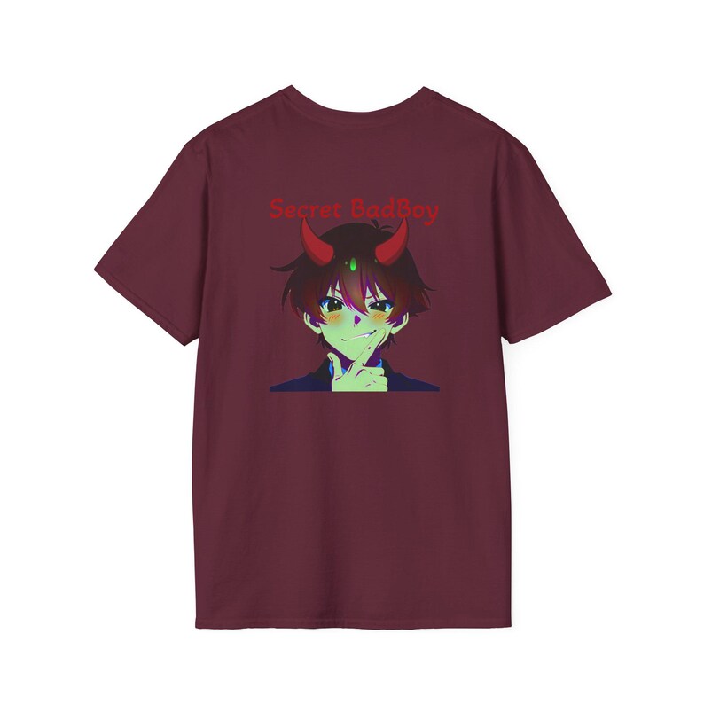 T-shirt anime « Garçon sage certifié / Garçon rebelle secret » — T-shirt à l'effigie d'un personnage mignon ou rebelle image 4