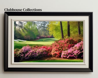 Beautiful Spring Golf Course Art Print - Spring Major Championship - Printable Golf Art - Digital Download
