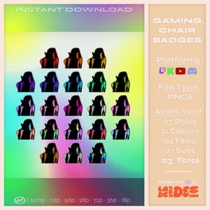 Racing Gamer Chair Sub Badges: KICK, Twitch, YouTube & More